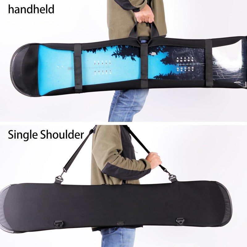 EIGEETO Snowboard Cover Sleeve Case, Snowboard Sleeve Bag Adjustable Soft Cover with Shoulder Strap Bag with Binding - Image 4